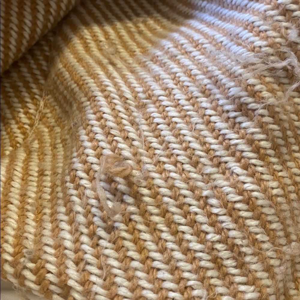 AERIE Tan / Cream Knit Cardigan Poncho Western Fringe - Picture 6 of 6